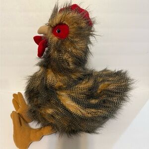Dan Dee Collector's Choice Plush Rooster Chicken Stuffed Animal 18" Long Brown